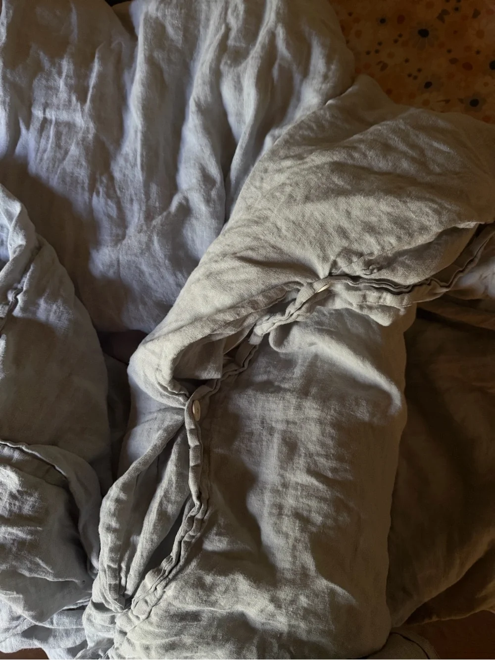 European Linen Duvet Cover - Light blue